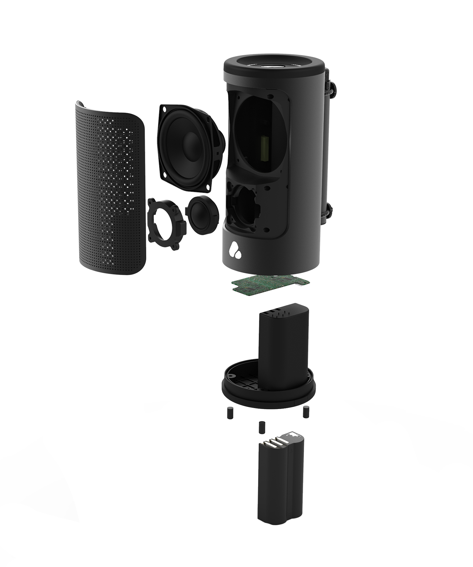 PINE Beat parts breakdown view showing no glue design, each part is displayed on a white background