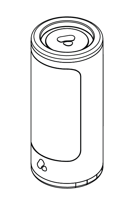 line drawing of portable speaker